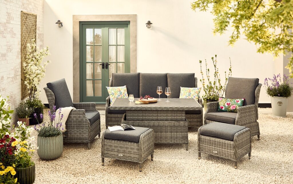 Tenby Reclining Garden Sofa Set 5056771098338